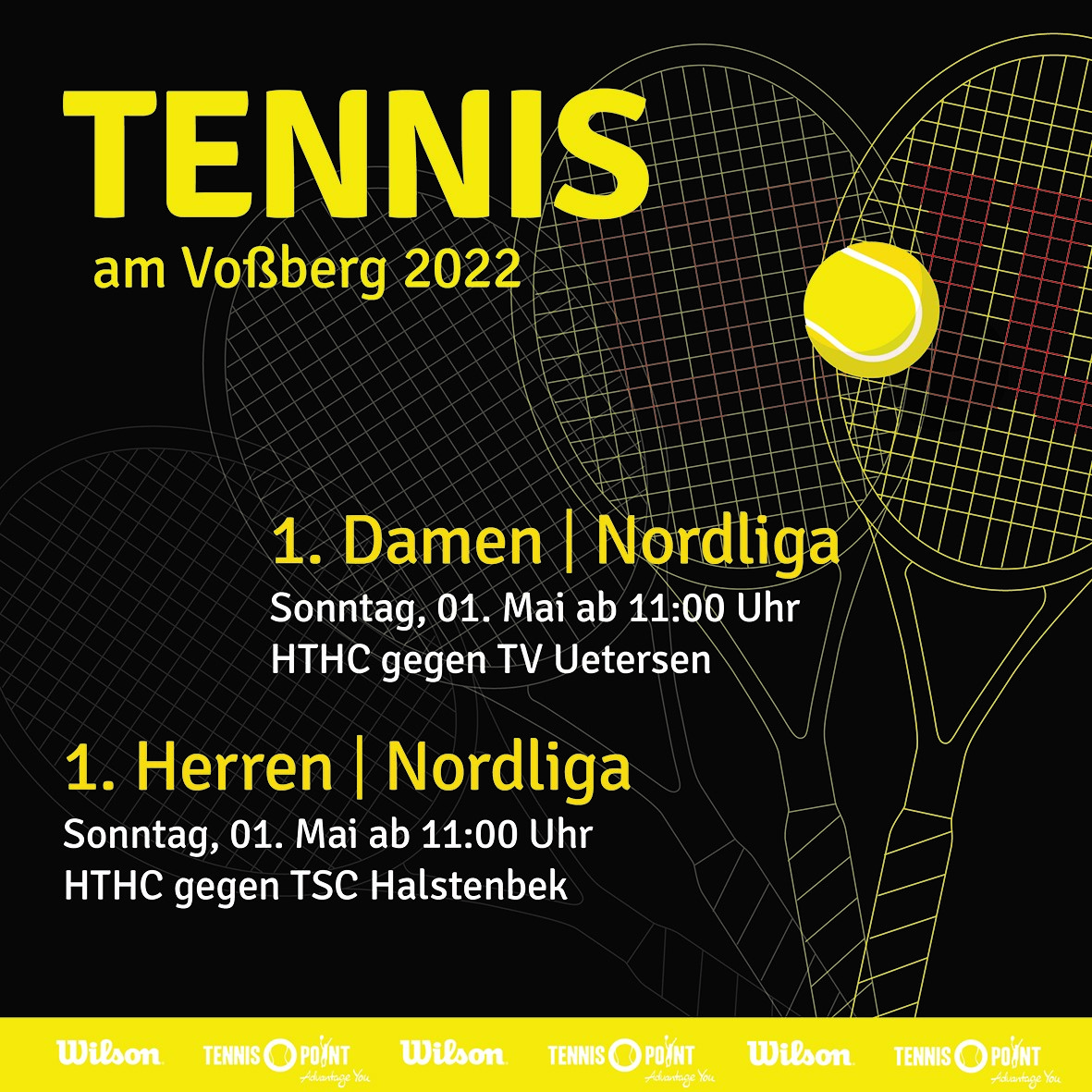 Tennis am Wochenende: 1. Damen und 1. Herren starten am Voßberg