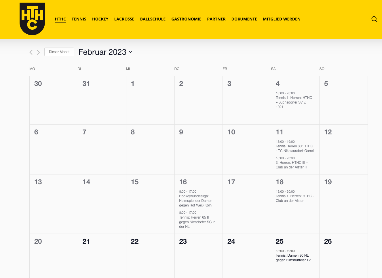 Neue Kalender-Funktion auf unserer Webseite
