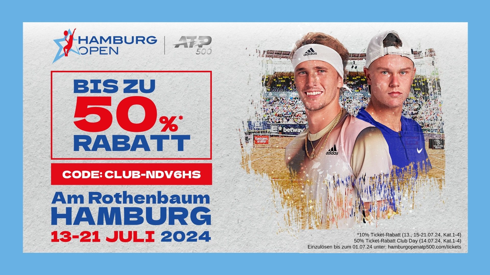 Tennis: Hamburg Open am Rothenbaum 13.-21. Juli 2024 – Exklusive Rabatte für Mitglieder